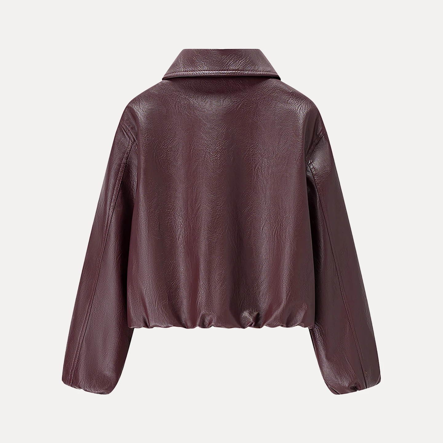 Giacca Casual in Pelle da Donna con Colletto Risvoltato a Maniche Lunghe, Nuovo Stile Autunnale, Dettagli Eleganti per il Pendolarismo, Vestibilità Comoda