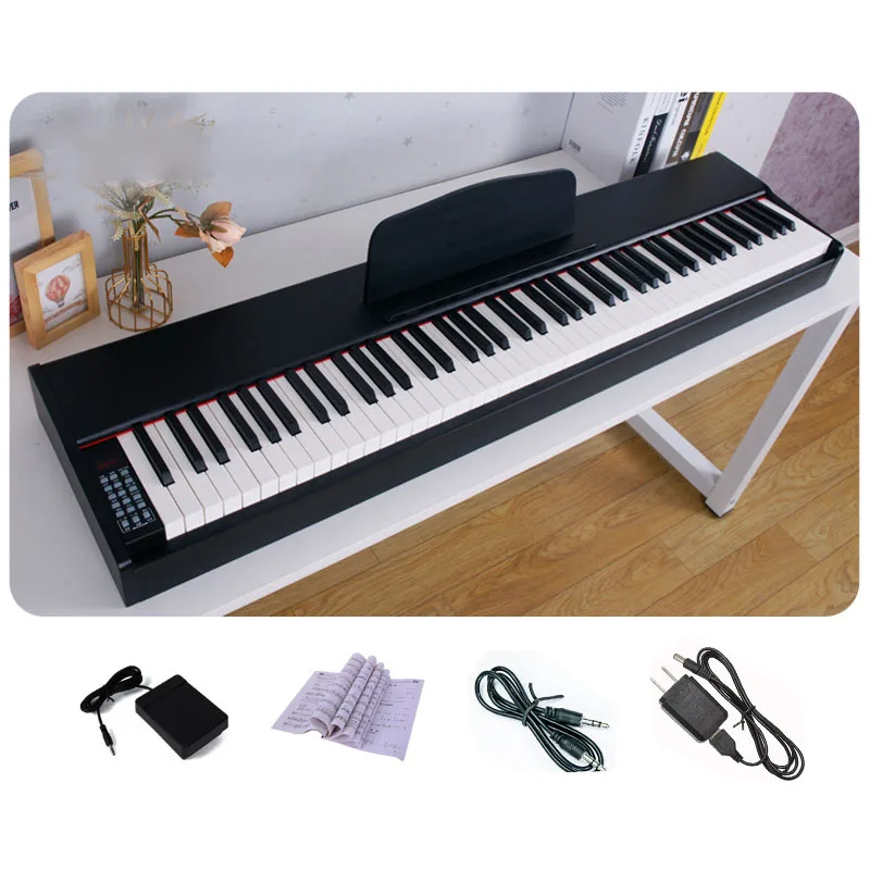 

Portable Electric Piano for Beginner Adult, 88 Key, Support Dual BT, Noise Reduction, Stereo Sound Effect