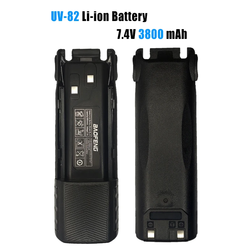 BAOFENG baterai Li-ion UV-82 asli, 7.4V 2800 & 3800mAh untuk Baofeng Walkie Talkie UV 82 Series BL-8 Radio dua arah UV82 UV8D