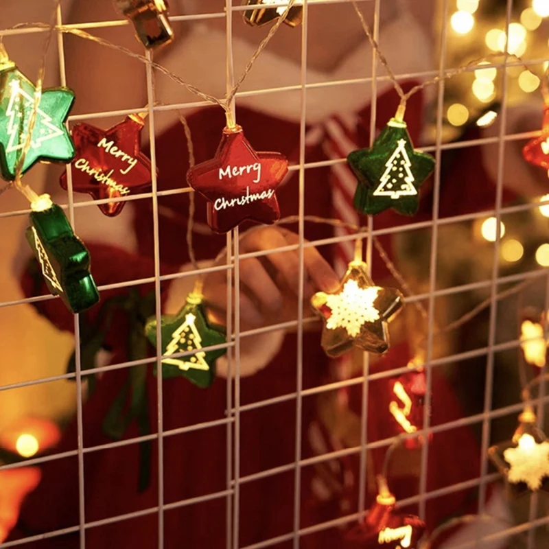 1Set Outdoor For Christmas String Lights For Holiday Lighting Decor Hanging Decor B