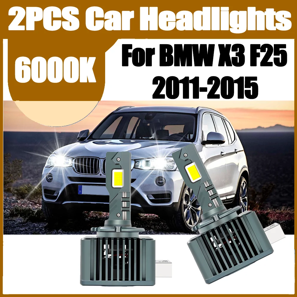 

2 шт. 30000LM Canbus без ошибок 120W передние лампы HID Xenon 12V 6000K белые для BMW X3 F25 2011 2012 2013 2014 2015