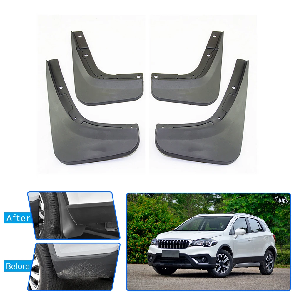 Mud Flaps For Suzuki S-Cross S Cross SCross 2014 Accessories Fenders Splash Flaps Guard Mudguard