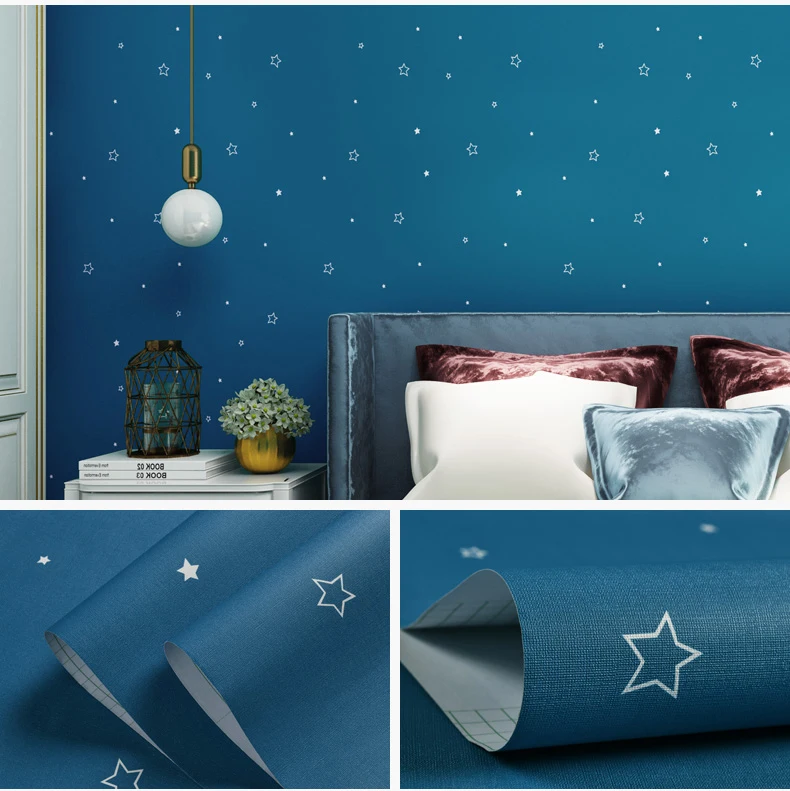 Environmental Protection DIY Color Stars Self-adhesive Wallpaper Waterproof And Erasable Dormitory Bedroom Desktop Wall Stickers