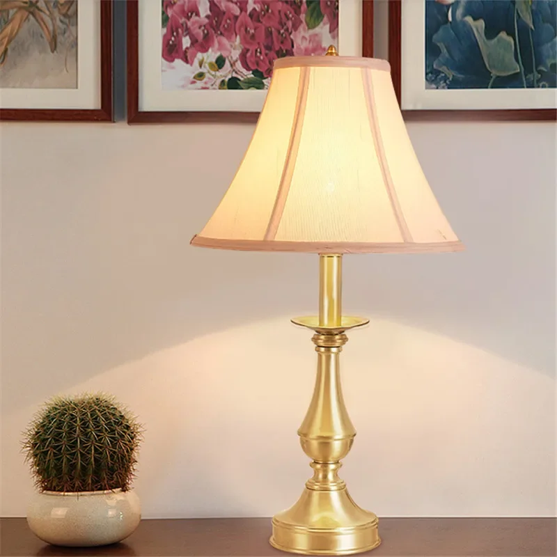SOFEINA Modern Nordic Brass Table Lamp LED Copper Desk Light Creative Decor For Home Bed Room