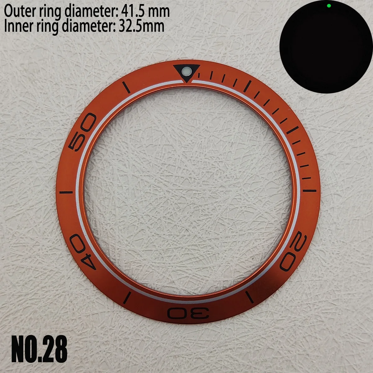 41.5mm Watch Ring Ceramic Bezel Insert Ring Suitable for 43mm Case NH35/NH36 Case Watch Accessories OD 41.5mm ID 32.5mm