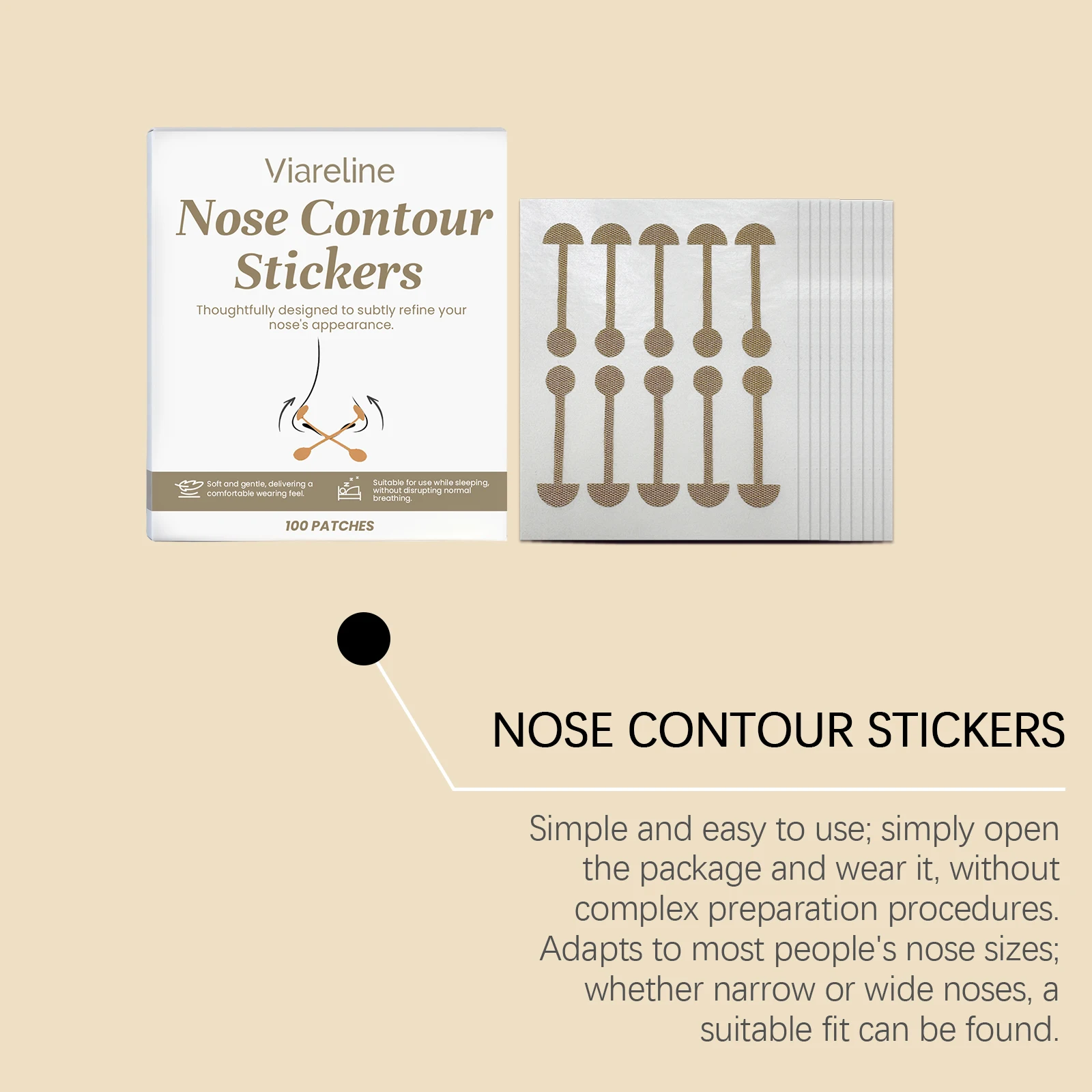 Shrinking Nose Wing Stickers Boost Nasal Skin Elasticity Contour Narrow Smaller Thinner Nose Shaper Sticker Nasal Shaping Patch - view 4
