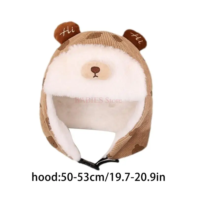 C9GB Bonnet Warm Hat Earflap Ear Protections Hat Beanie for Toddler Kid Child