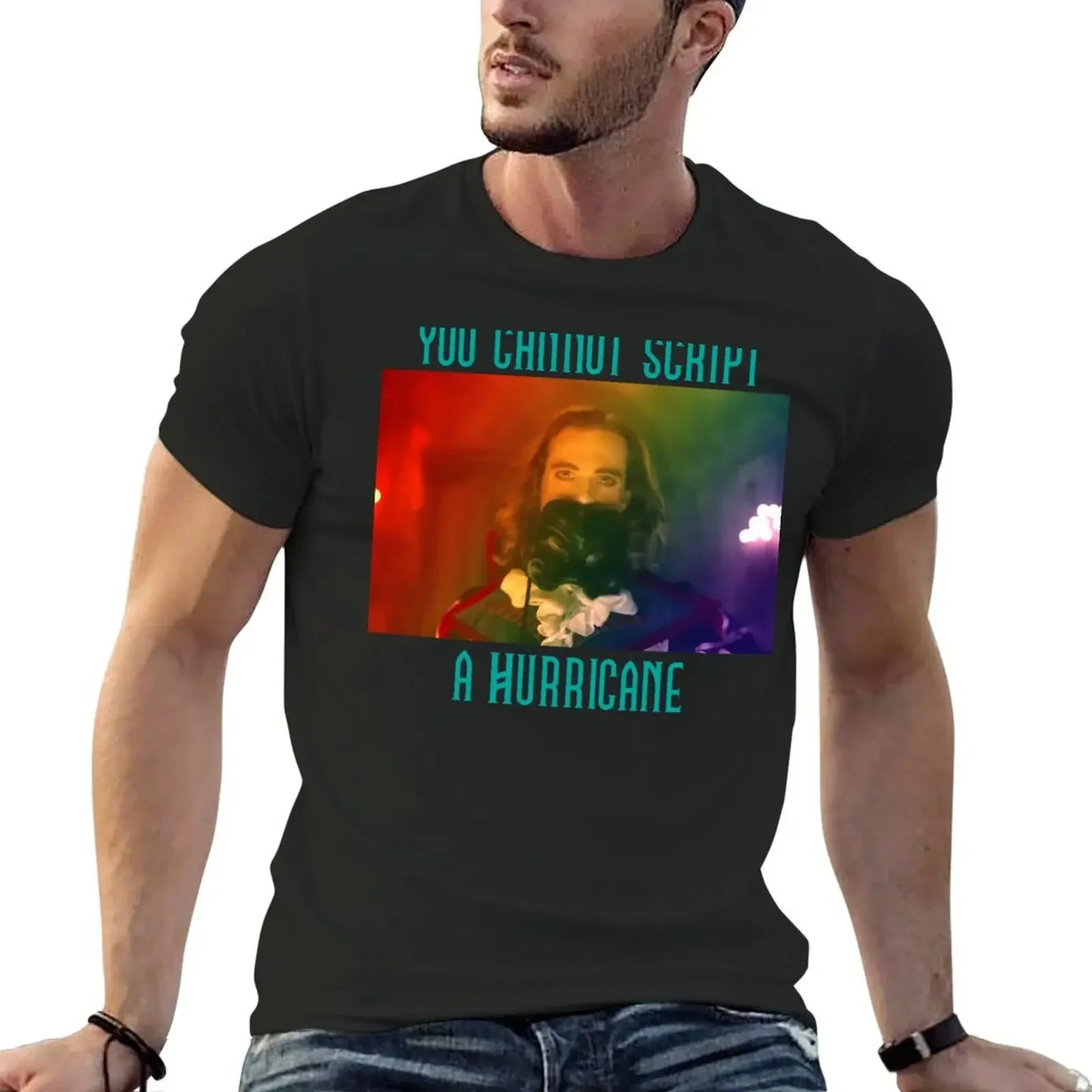 Lestat You Cannot Script a Hurricane T-Shirt cotton graphic tees shirts graphic Men's t-shirt