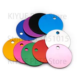Wholesale Round 20Pcs Dogs Pet ID Tag Personalized Customize Keychain Pet Name Puppy Dog Collar Tags Pendant Keyring Accessories