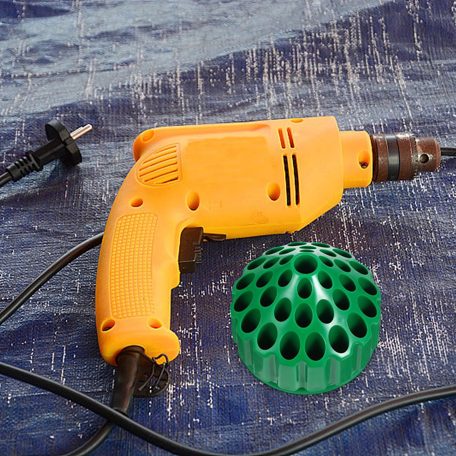 

Rotary Tool Box Drill Bit Organizer Plastic Storage Holder for Woodworking Carving Tools Parts Multifunctional Portable Rotating