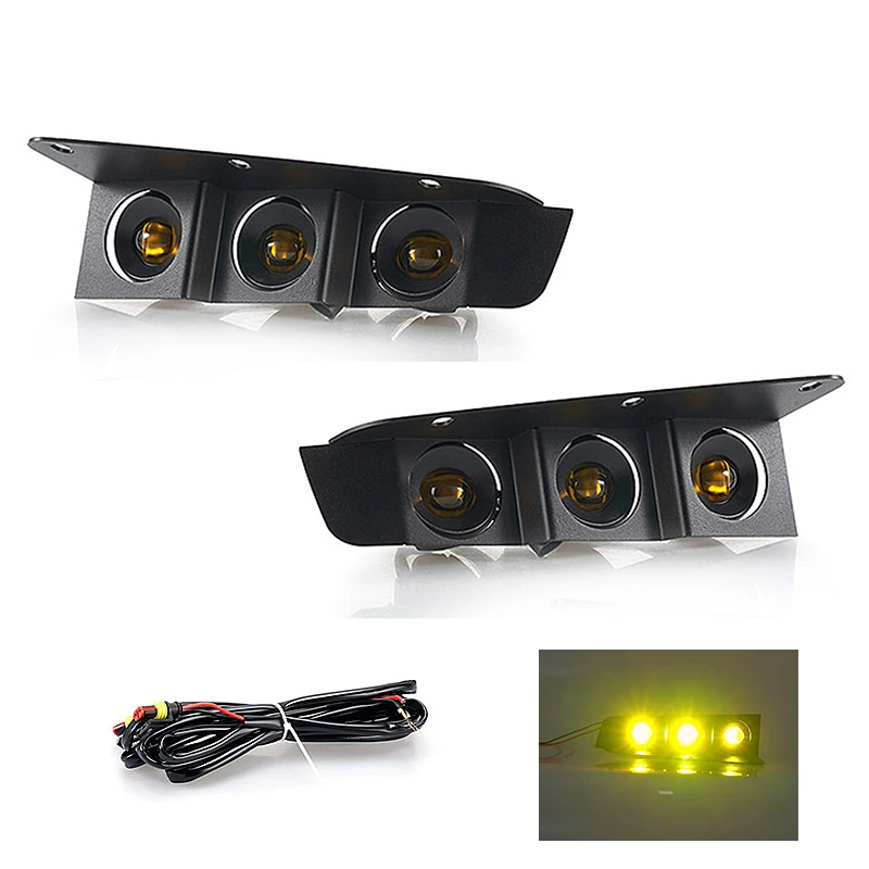 For Lamp Accessory LED Bumper Amber Fog Light For Ford Bronco 2021 2022 2023 2/4 Door