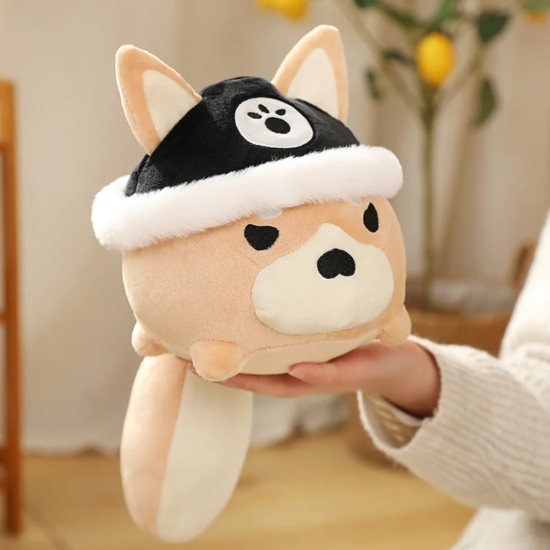 

Cute Genshin Impact Gorou Leisurely Hound Cosplay Plush Toy Shiba Inu Dolls With Hat Anime Dog Doll Throw Pillow Birthday Gifts