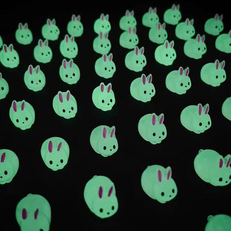 60 Buah Lampu Malam Model Kelinci Aksesori Patung Dekorasi Desktop Rumah Kreatif Hewan Kelinci Gemuk Lucu Hadiah Ornamen Kecil