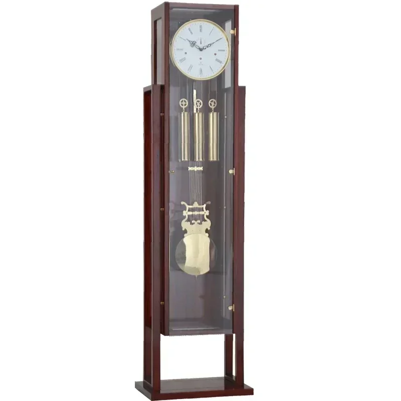 Y the Grandfather Living Room Villa Household Mechanical Large Clock Retro Standing Grandfather Clock Chinese Pendulum Clock