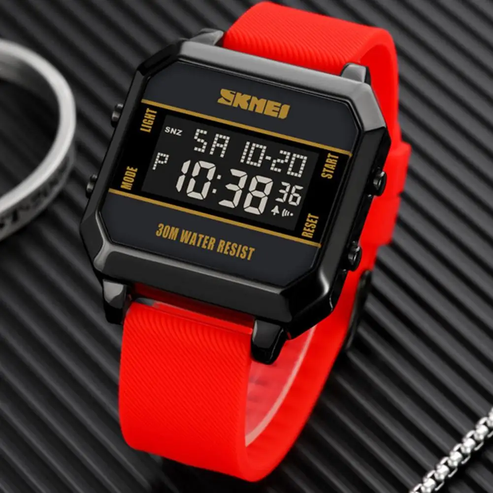 Electronic Watch Durable Battery Powered Student Watch Energy Saving Sports Watch  30m Waterproof Sports Watch for Men