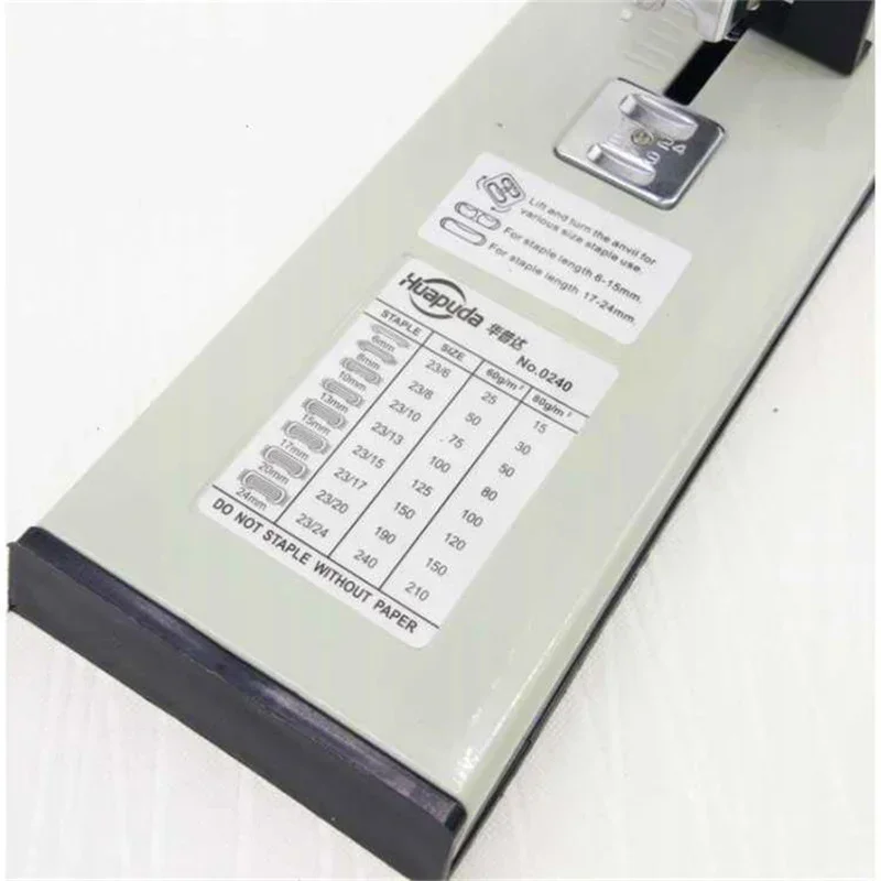 Heavy Duty Hand Operated Paper Binding Stapler with Large Capacity for Bookbinding and Stapling