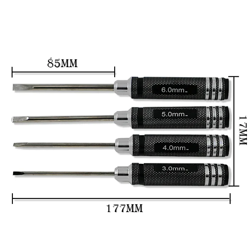 Chave de fenda para RC Helicopter, Chave de fenda para Drone, Aircraft Repair Tool, Chave de helicóptero, Solted Screw Driver, 3.0mm, 4.0mm, 5.0mm, 6.0mm