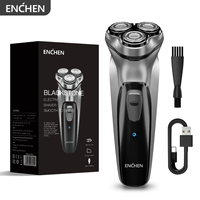 ENCHEN Blackstone Electric Rotary 3D Shaver Type-C Quick Charging With POP-UP Precision Trimmer And Safety lock