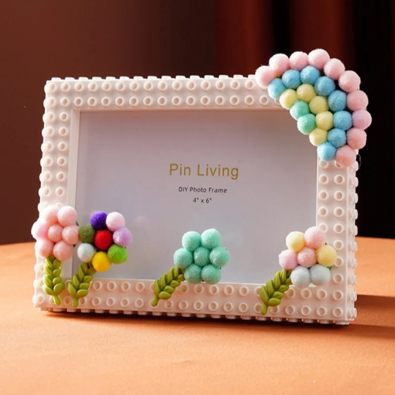 1Pc Moses Code Love Photo Frame with DIY Blocks, Handmade Couple Gift, Decor for Home Office, Ideal for Valentine's Day & Christ