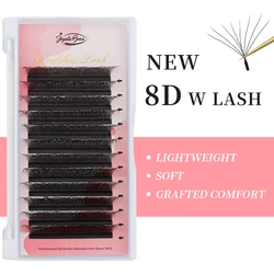 W Shape 8D Eyelash Extension New 8DW Shape lashes Premade fans Volume Salon Beauty Natural Soft False Eyelashes for Makeup