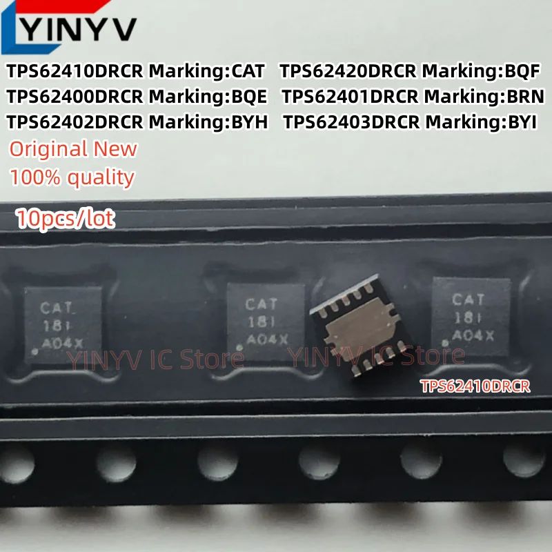 

TPS62410DRCR CAT TPS62410 TPS62420DRCR BQF TPS62420 TPS62400DRCR BQE TPS62400 TPS62401DRCR BRN TPS62402DRCR BYH TPS62403DRCR BYI