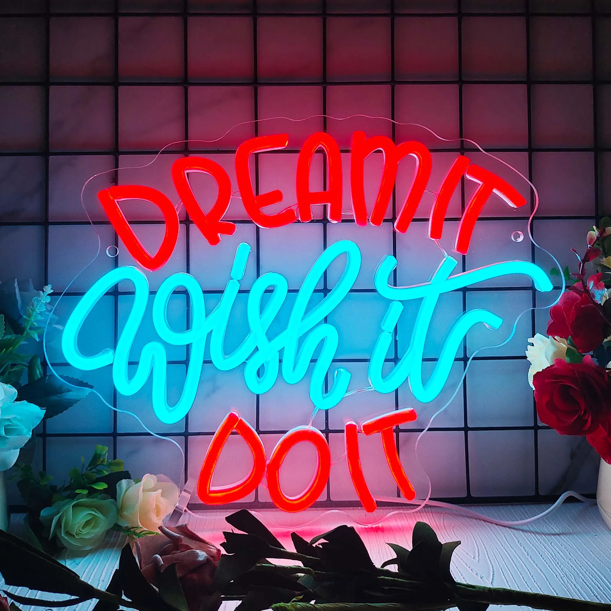 

Dream It Wish It Do It Neon Sign, Dream It Wish It Do It Led Sign, Custom Neon Sign, Birthday Gift, Bedroom Decor, Wall Art