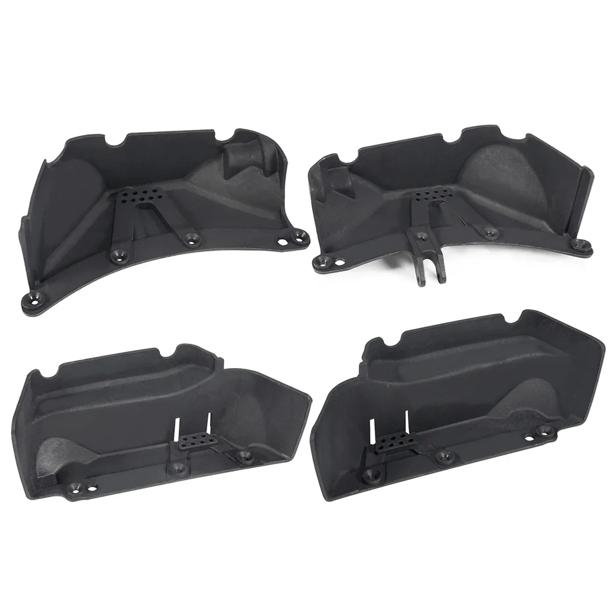 Black Plastic Front Rear Fenders Flares for 1/10 RC Car Crawler SCX10 313mm Wheelbase Planetary Gearbox Chassis