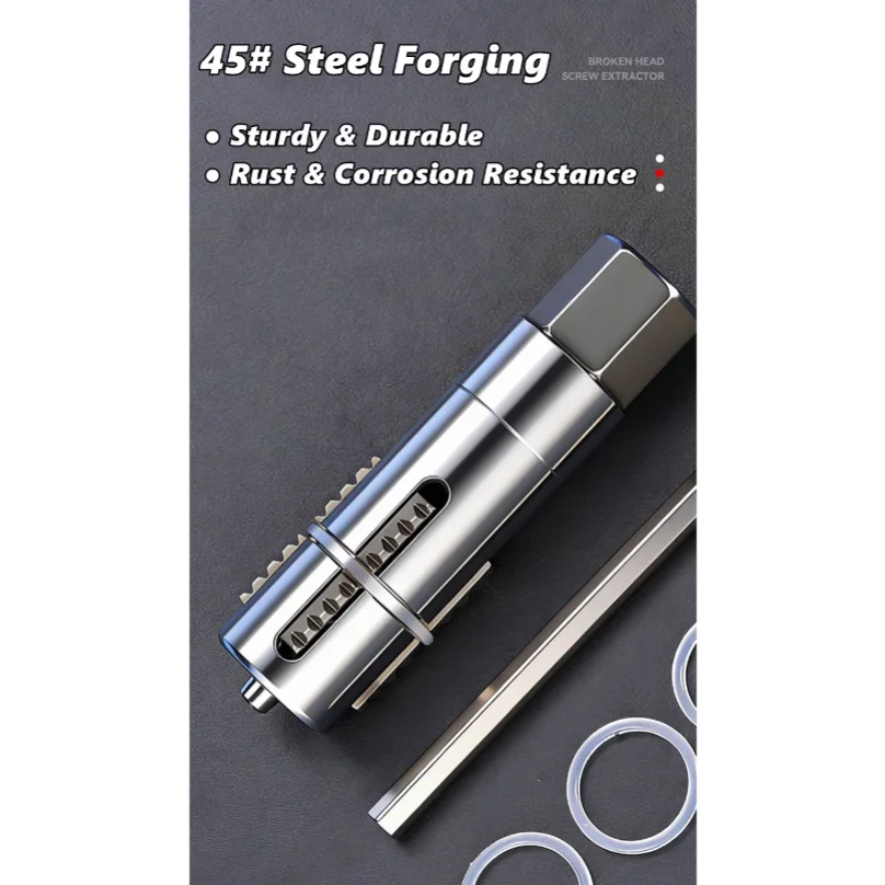 Faucet Angle Valves Broken Wire Extractor Set Damage Screw Extractor Remover For Plumbing Maintenance Pipe Thread Extractors