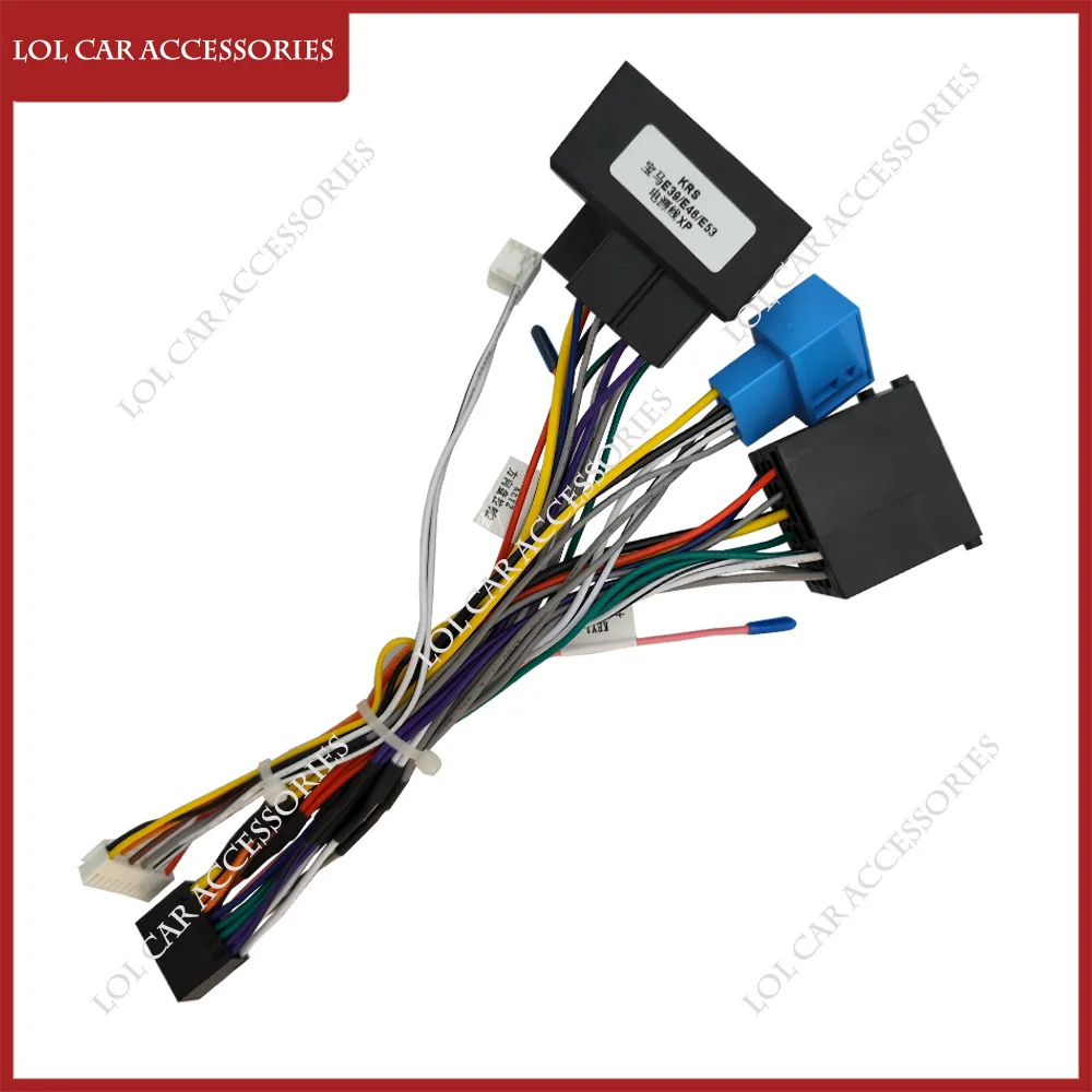 For BMW E39 E46 E53 Android Power Cable Car Radio GPS MP5 Player Panel Frame Wiring Harness