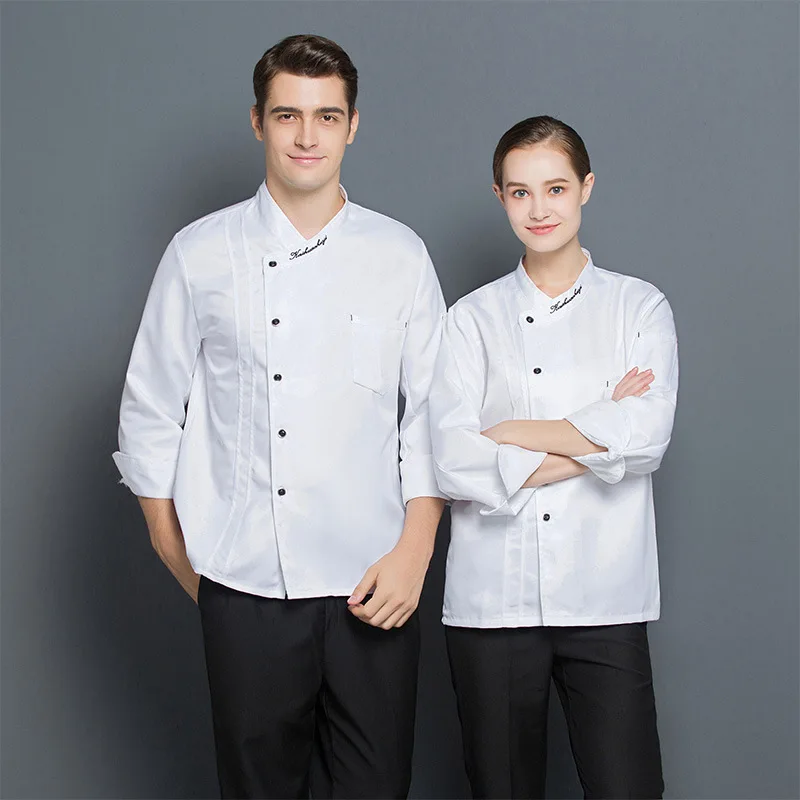 

Оптовая продажа униформы шеф-повара с длинными рукавами для мужчин, для работы в западных ресторанах, отелях, столовых, кондитерских, пекарнях, осенняя коллекция.