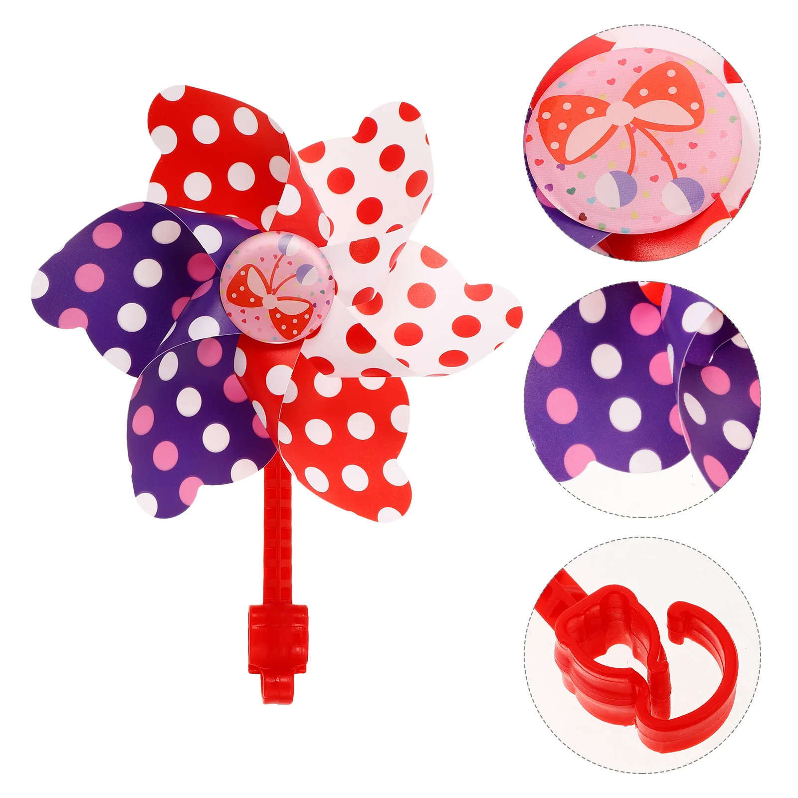 1 set Kids Bike Accessory Cartoon Pinwheel Windmill Decoration Lightweight Portable Bicycle Ornament For Outdoor Play Spinning