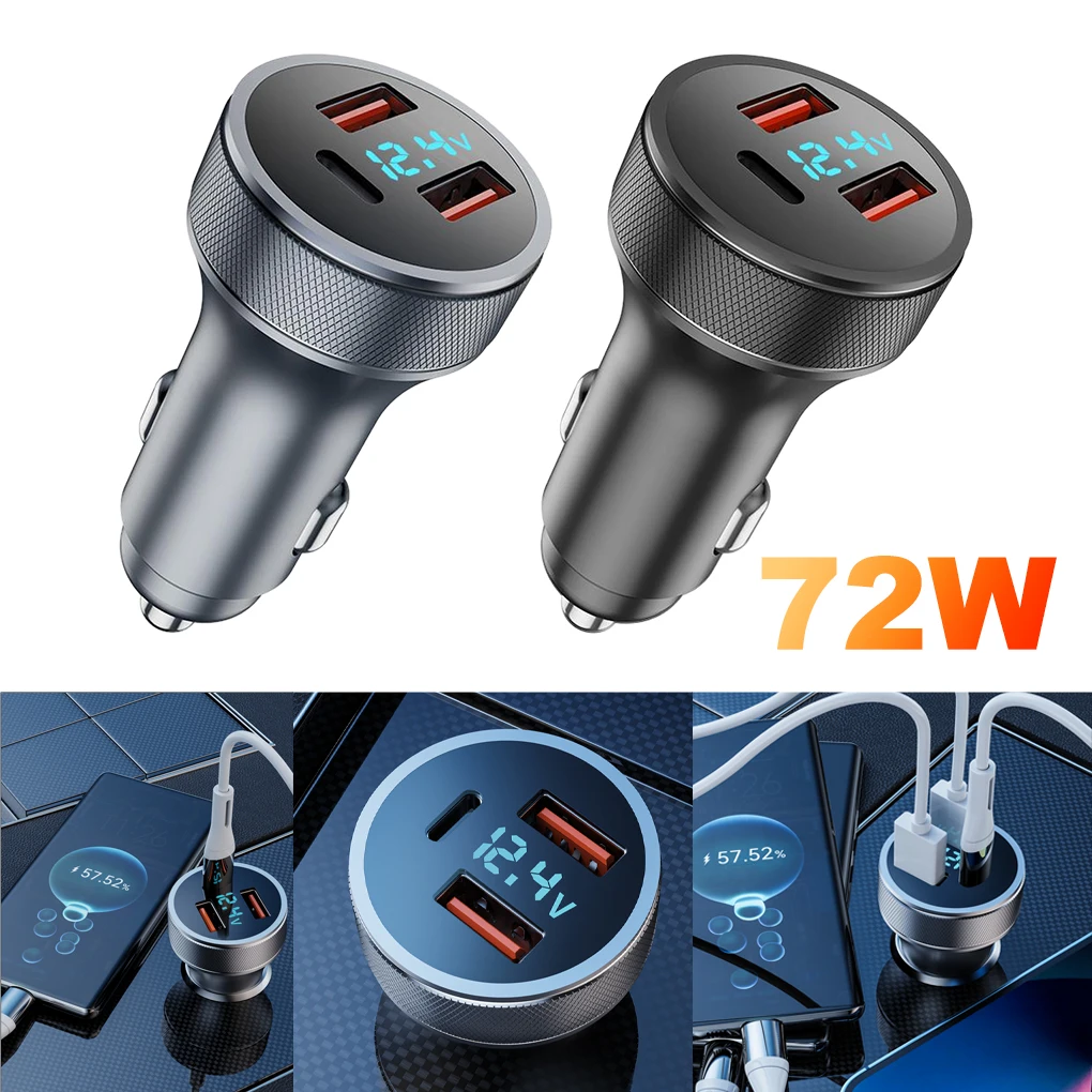 Black Convenient USB Car Recharger - Durable And Affordable Car Adapter For On--Road Charging User-friendly Materials