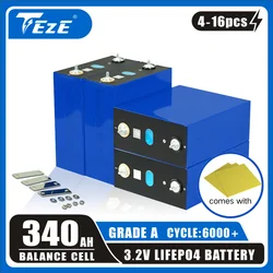 GOTION 3.2V 340AH Lifepo4 Battery 4-16PCS Grade A Brand New 12V 24V 48V Rechargeable Batteri for Home Storage