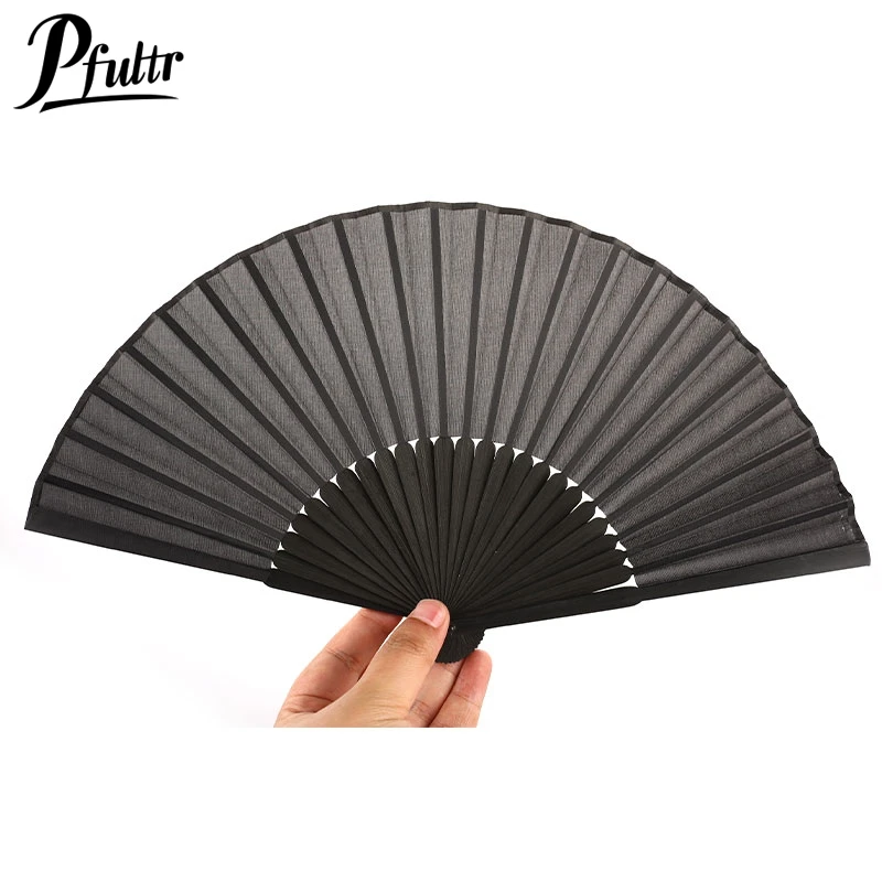 Chinese Style Black Vintage Hand Fan Folding Fan Chinese Dance Party Folding Fan