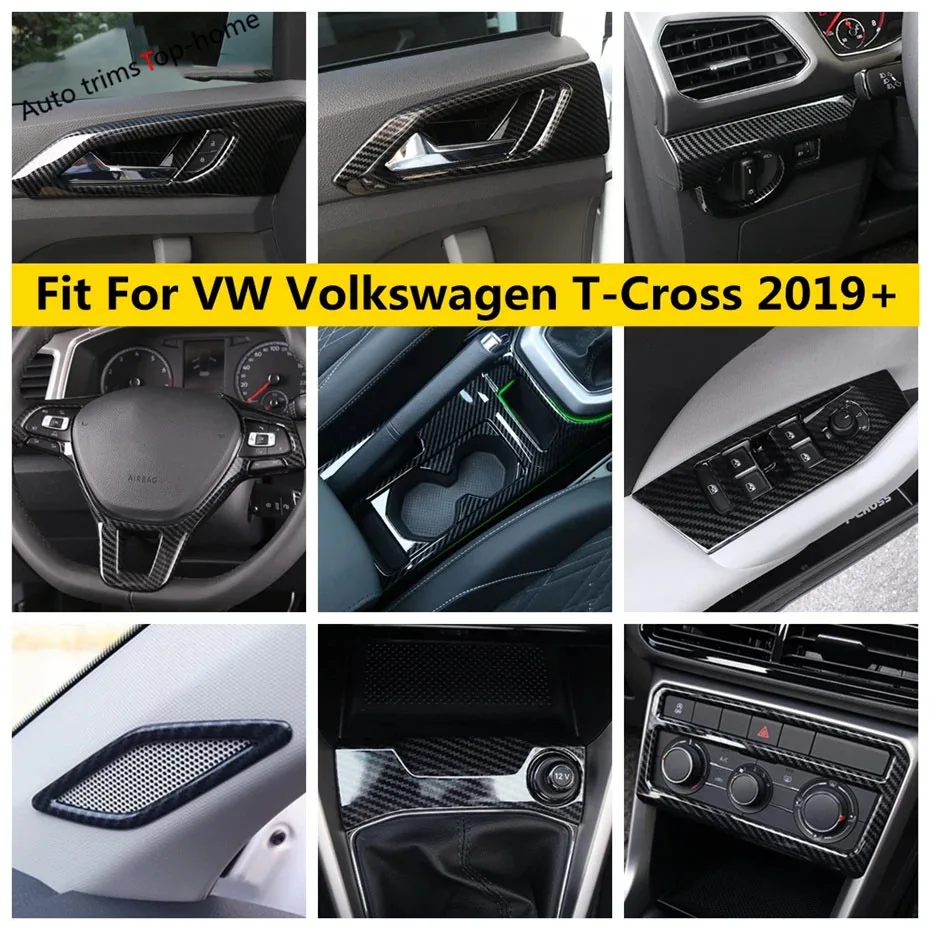 

Window Lift Button / Steering Wheel / Gear Shift Knob Cover Trim Fit For VW Volkswagen T-Cross T Cross 2019 - 2023 Accessories