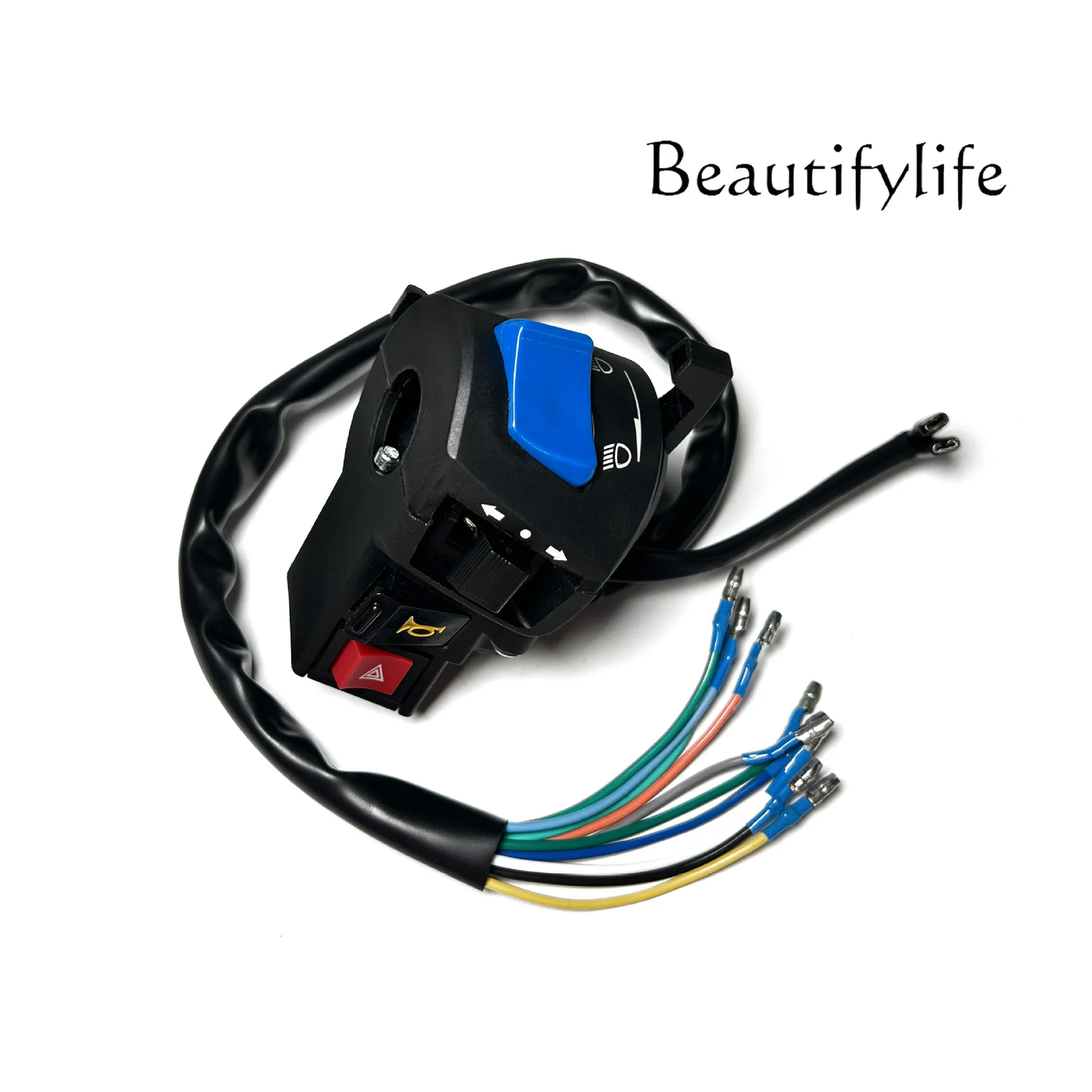 

Motorcycle double flash handle emergency light switch D type 125 seat modified accessories line assembly