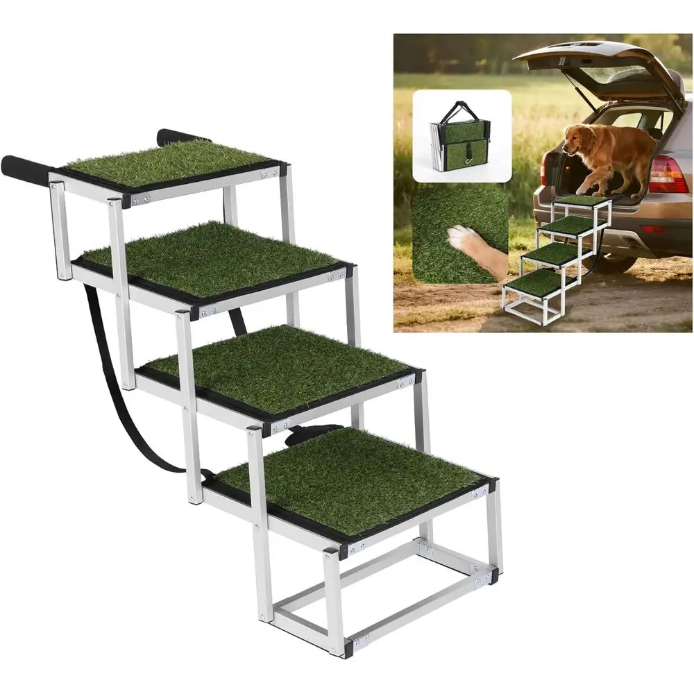 

Portable Pet Steps for Dogs - Non-Slip, Reinforced, Lightweight, Supports Up to 250lbs (Green)