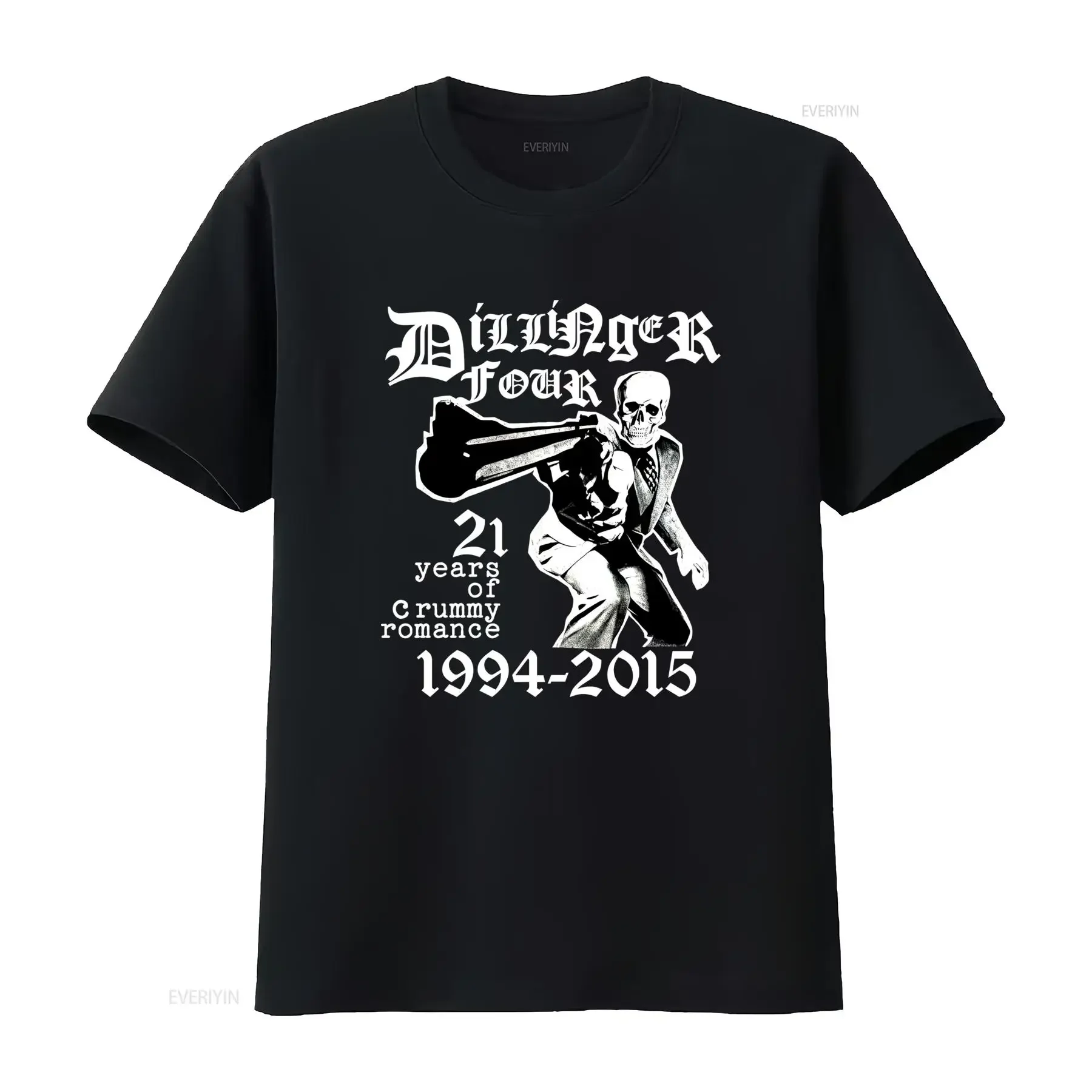 Dillinger Four 21 Years of Crummy Romance 1994 2015 Anniversary T Shirt Size Large vintage Washed Top For Everyday Wear Casual