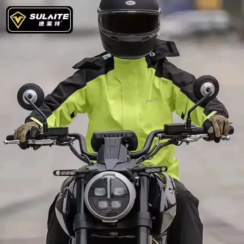 

Сплит водонепроницаемый мотоциклетный дождевик для мужчин и женщин, уличный байкерский скутер/велосипедный гоночный комплект куртки и брюк, плащ