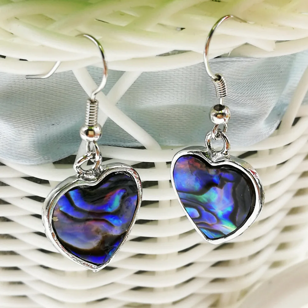 

Heart-shaped Abalone Shell Earrings Jewelry for Women Dangly Drop Unique Trendy
