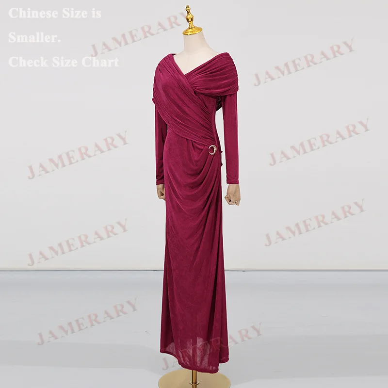 Brand Designer Style Full Sleeve Maxi Dress For Women Autumn Winter V Neck Cut Out Bandage Sheath Prom Evening Dresses