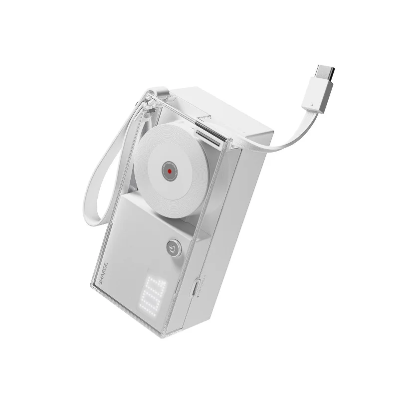 

Flash record three-in-one power bank fast charging 30W self-contained cable charger 10,000 mAh mobile power supply