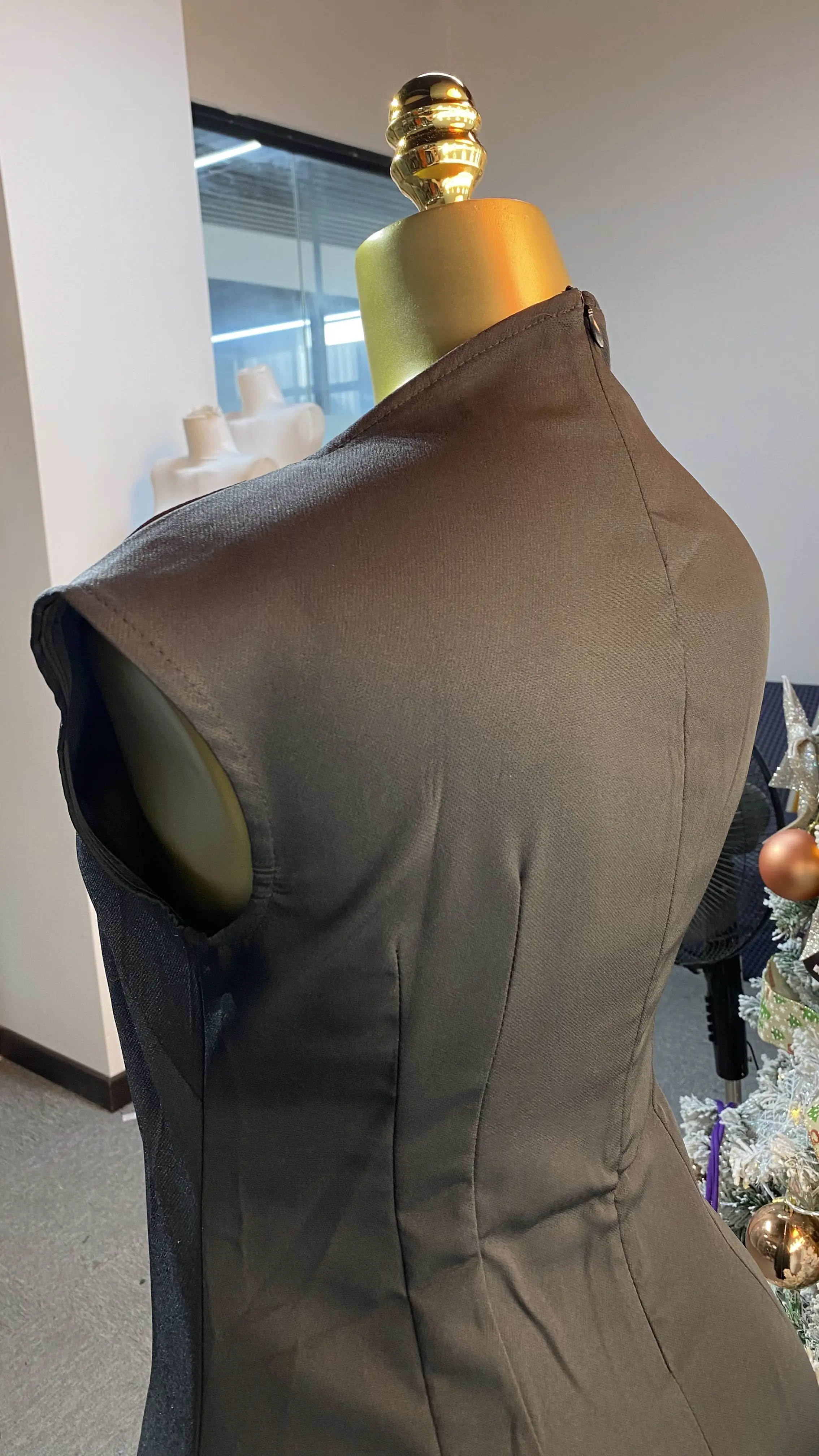 Hot-selling luxurious and beautiful dress, simple style, sleeveless elegant women's tea dress-GZXX248