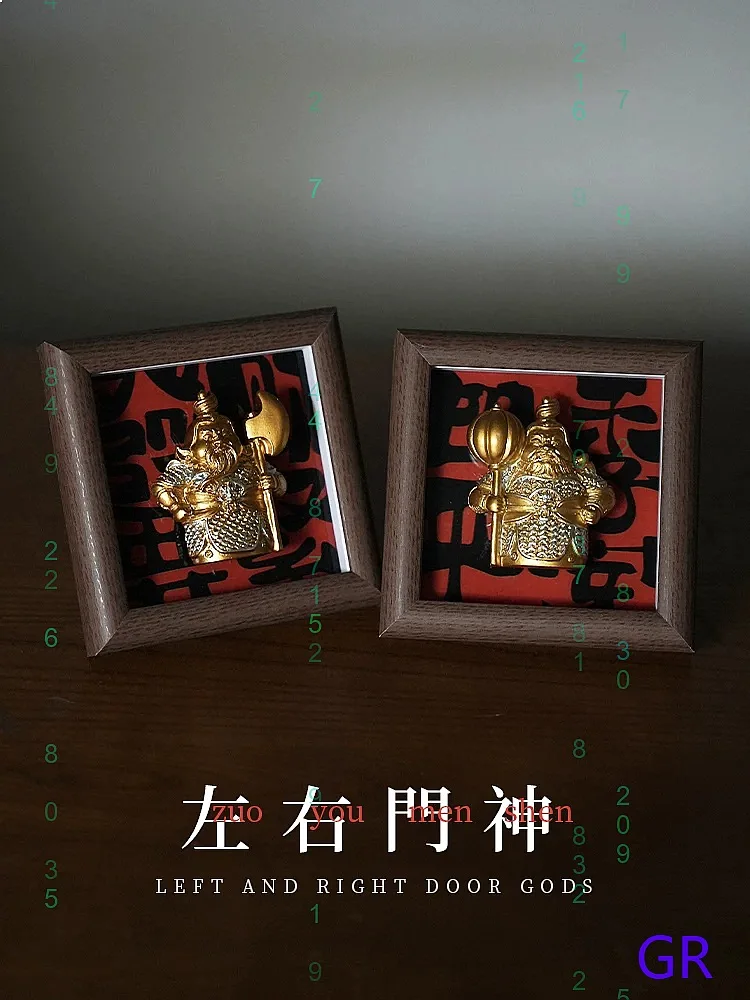 Chinese Door God & Wealth God Feng Shui Ornament Home Entrance Protection Wealth