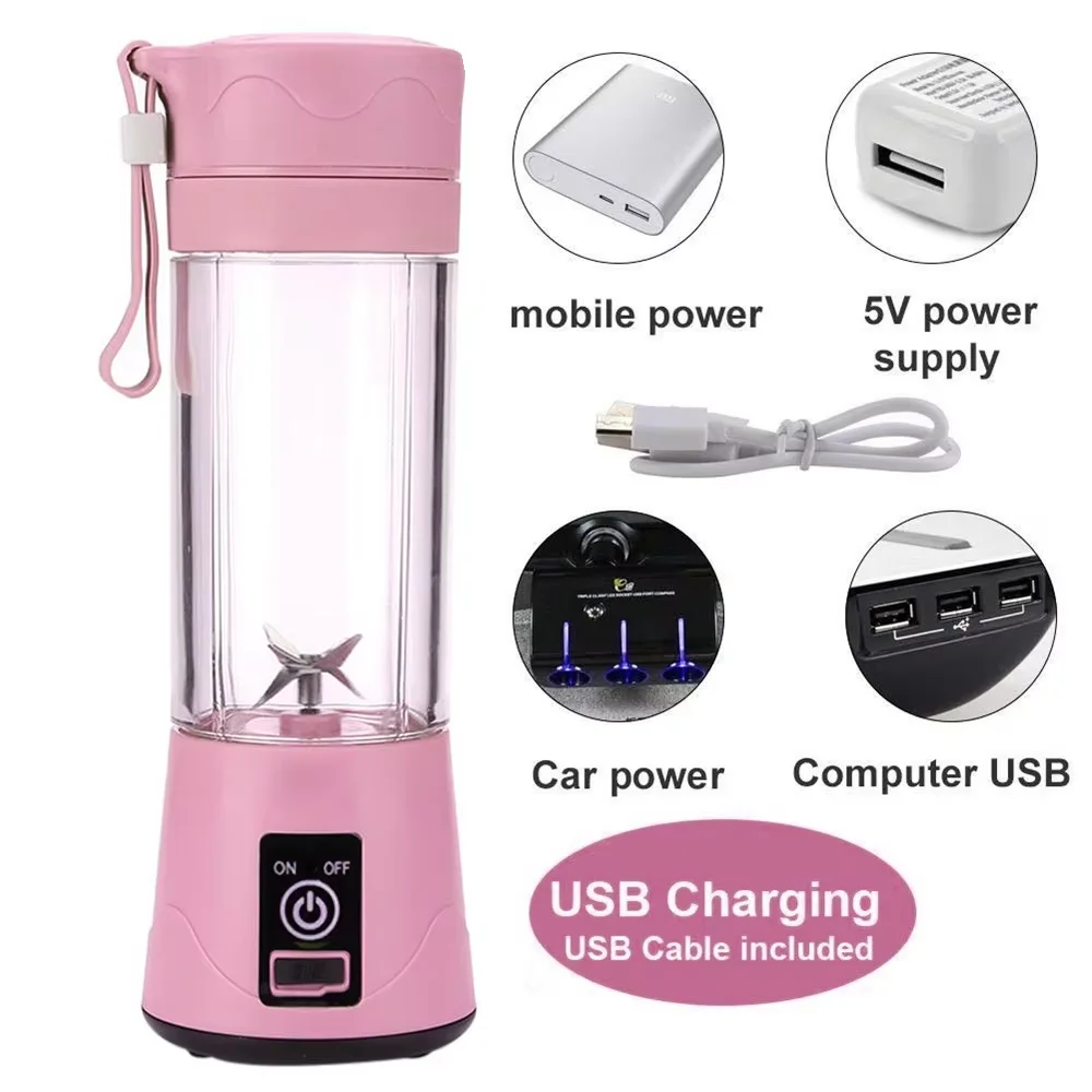 Mini Juicer Portable Blender Fruit Milkshake Handheld Electric Juicer USB Rechargeable Multifunction Blender Kitchen supplies image 4