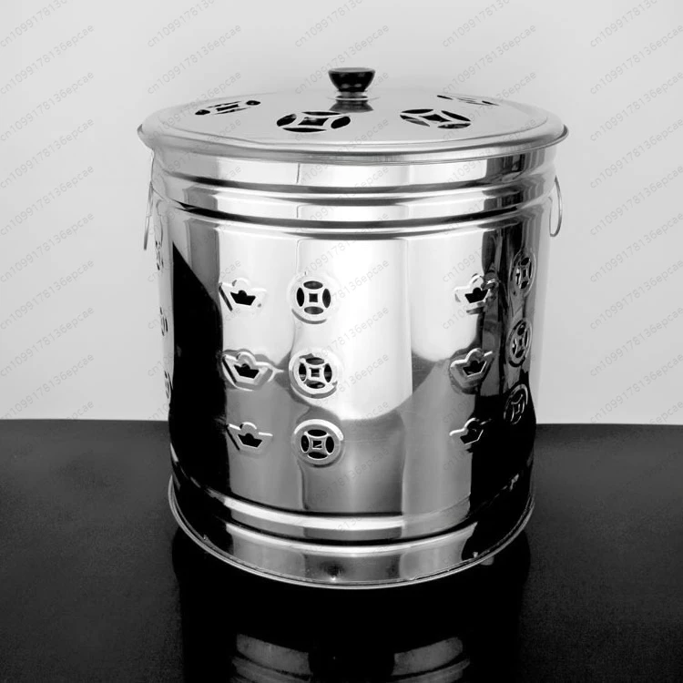 

Stainless steel punching treasure gathering furnace, treasure gathering bucket burning paper money bucket stainles