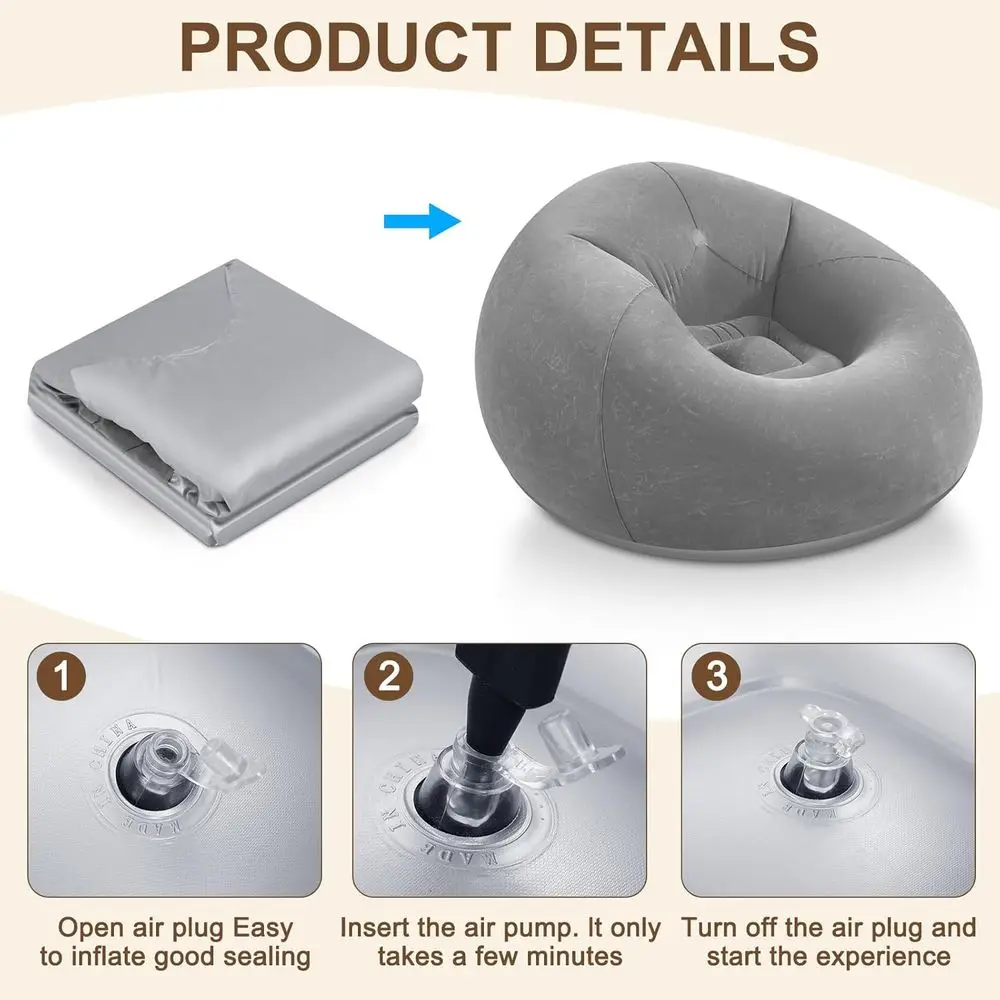 Inflatable Bean Bag Chairs, Gr - Kids Outdoor Bean Bag Chair recension och pris