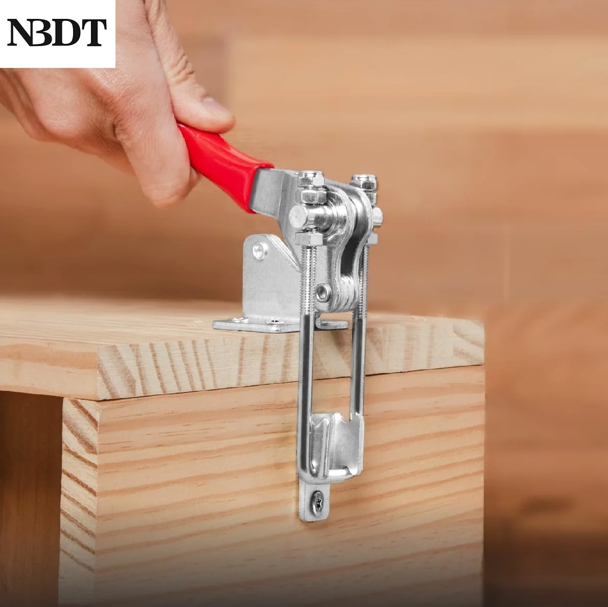 2Pcs Iron SUS304 90 Degrees  Toggle Hasp Latch Adjustable U Bolt Industrial Box Case