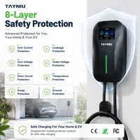 Chargeur mural TAYNIU 7KW pour véhicule électrique, type 2, 32A, monophasé, contrôle par application, station de recharge pour véhicule électrique, câble de recharge de 5 m, chargeur de niveau 2 3