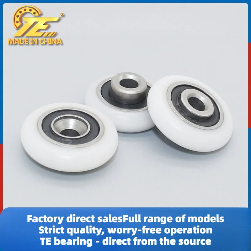 Hardware bearings Glue pulley with countersunk hole Plastic small wheel Sliding door Bottom roller Suitable for furniture